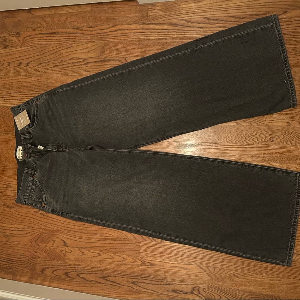 Madewell Superwide-Leg Gray Jeans